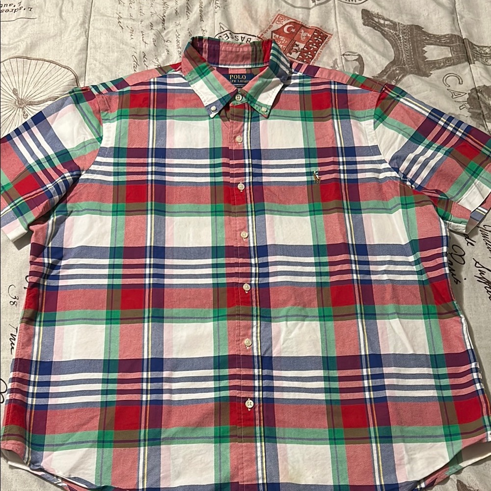 Polo by Ralph Lauren Men's Multicolor Plaid Shirt sz xl